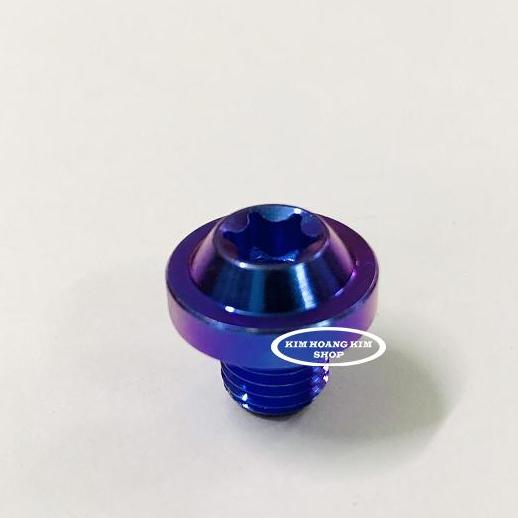 Ốc TITAN GR5 gắn chân kính 10 li răng Ngược (Xanh Tím)