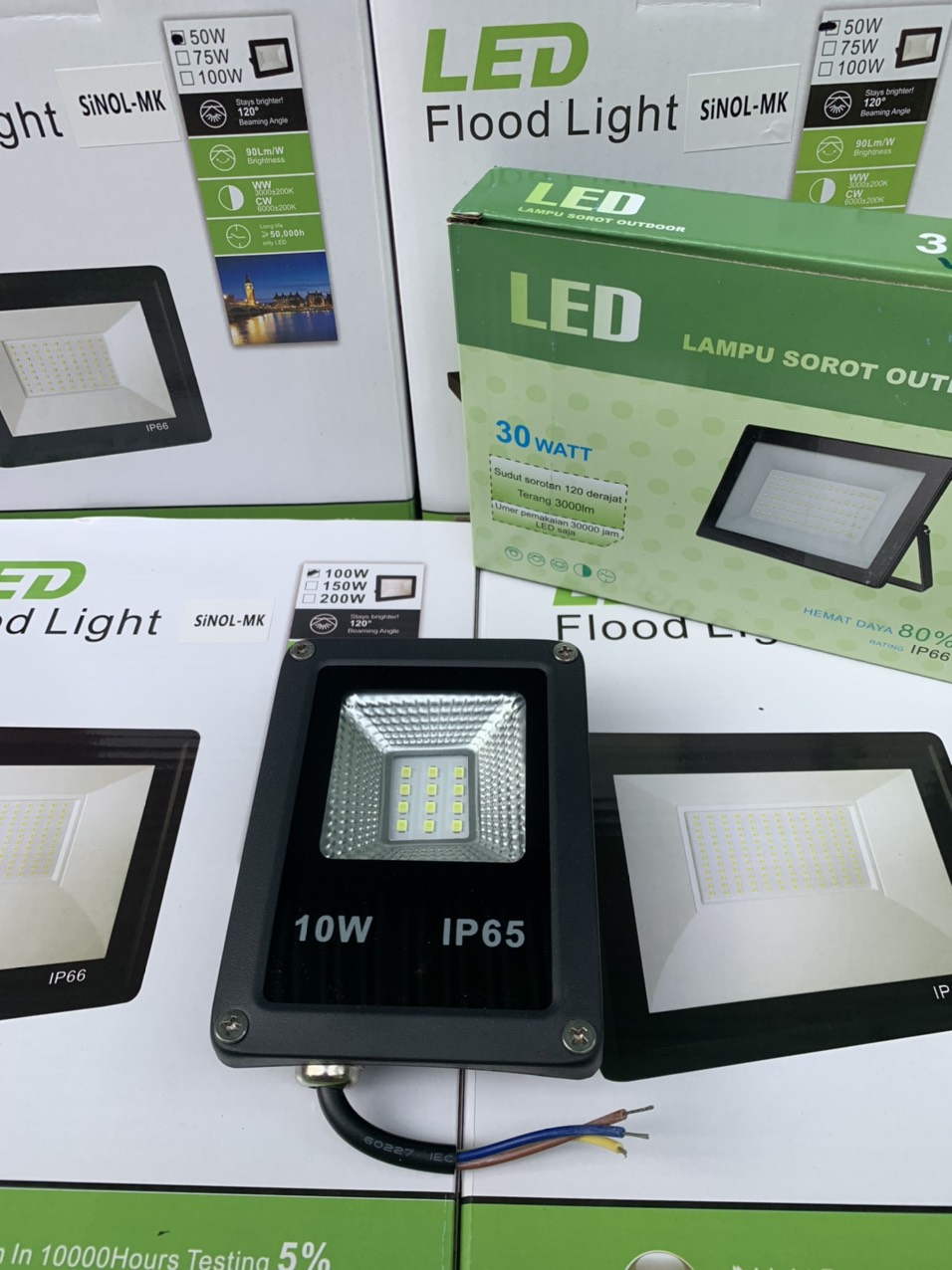 Đèn Pha Led 50W Chuyên lắp Ngoài trời (Trắng, Vàng, Dương, Lá, Đỏ, Đổi Màu)