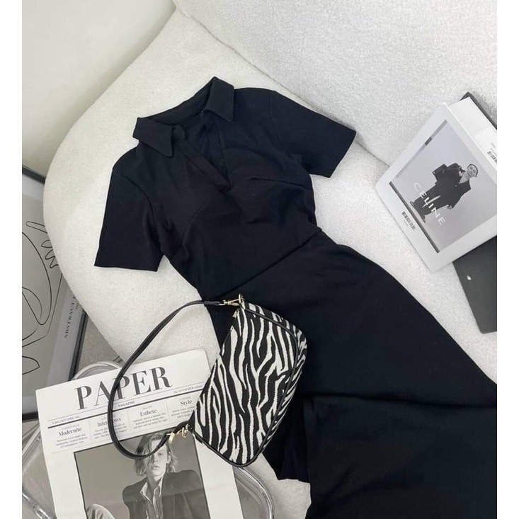 Đầm đen hở lưng - Chitchitstore