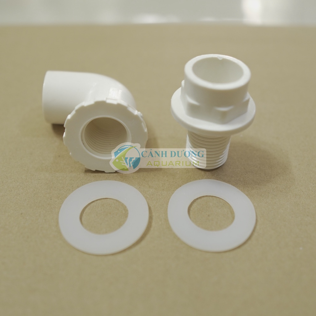 Nối răng trong góc 90 độ, răng ngoài U-PVC Phi 40-32-25-20 chuyên dùng cho hồ cá