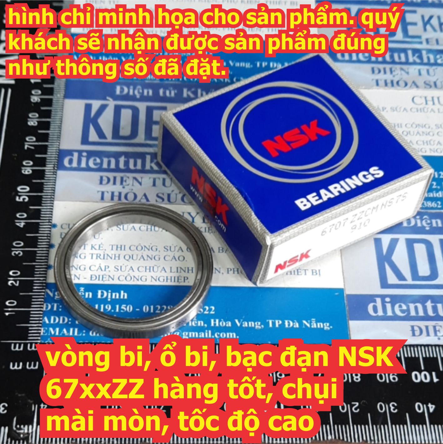 vòng bi, ổ bi, bạc đạn NSK 6700 6701 6702 6703 6704 6705 6706 6707 6708 hàng tốt, chụi mài mòn, tốc độ cao  kde7172