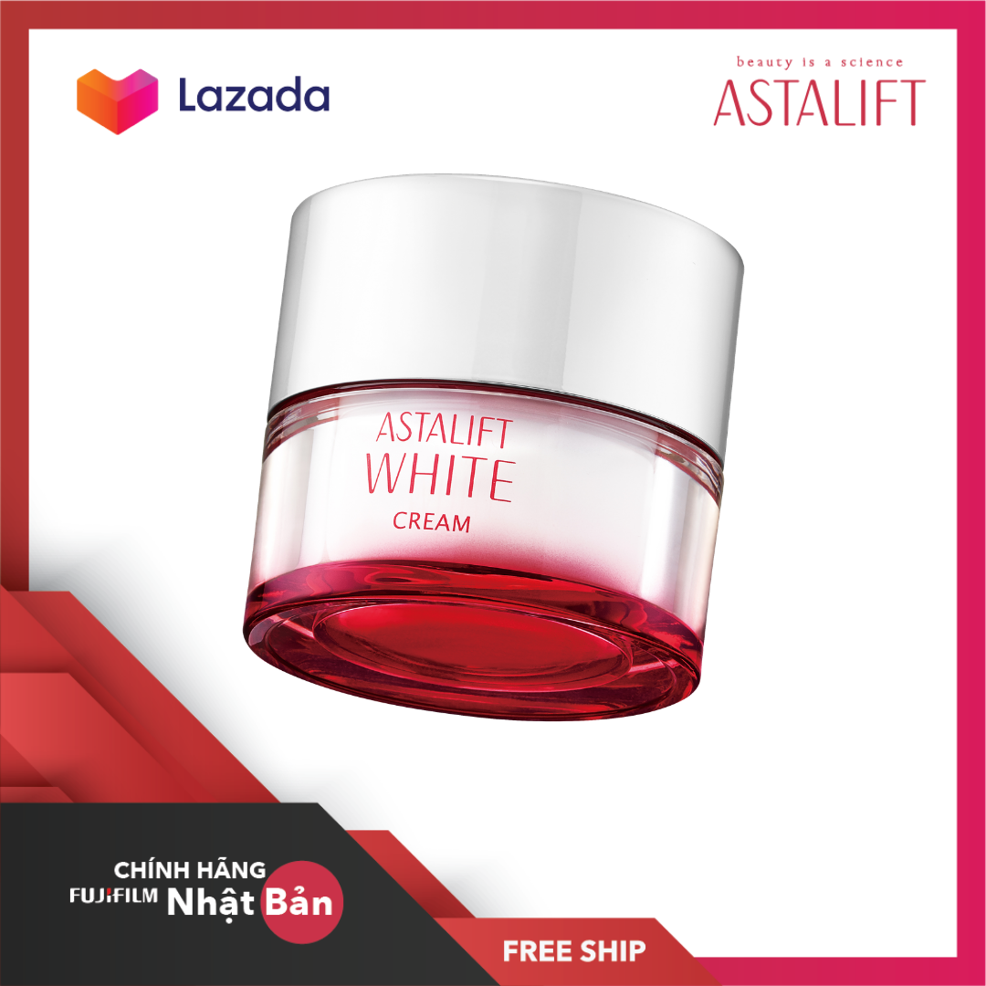 [ TẶNG 1 TÚI QUÀ DU XUÂN 10 MÓN] Kem Dưỡng Trắng Da ASTALIFT White Cream 30g