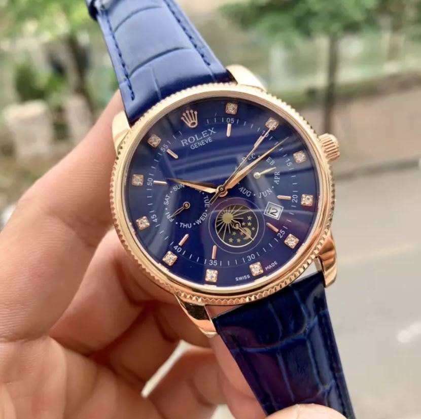 [ PHỐ ĐỒNG HỒ GIÁ SỈ ] Đồng Hồ Nam R Sun&Moon White Automatic size 40mm + Thẻ Bảo Hành