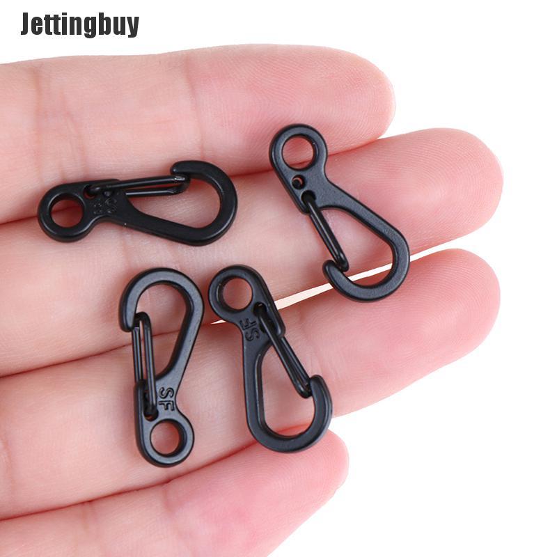 Jettingbuy 10PCS Mini Carabiner Clip Snap Spring Clasp Hook Keyring Camping Tool