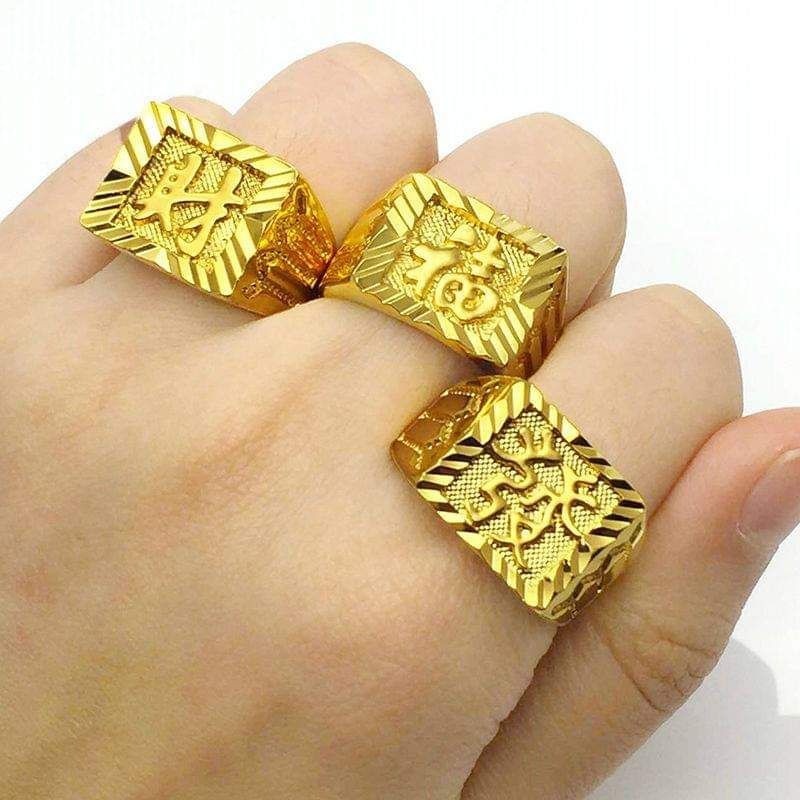 Nhẫn nam chữ phúc nam tính
