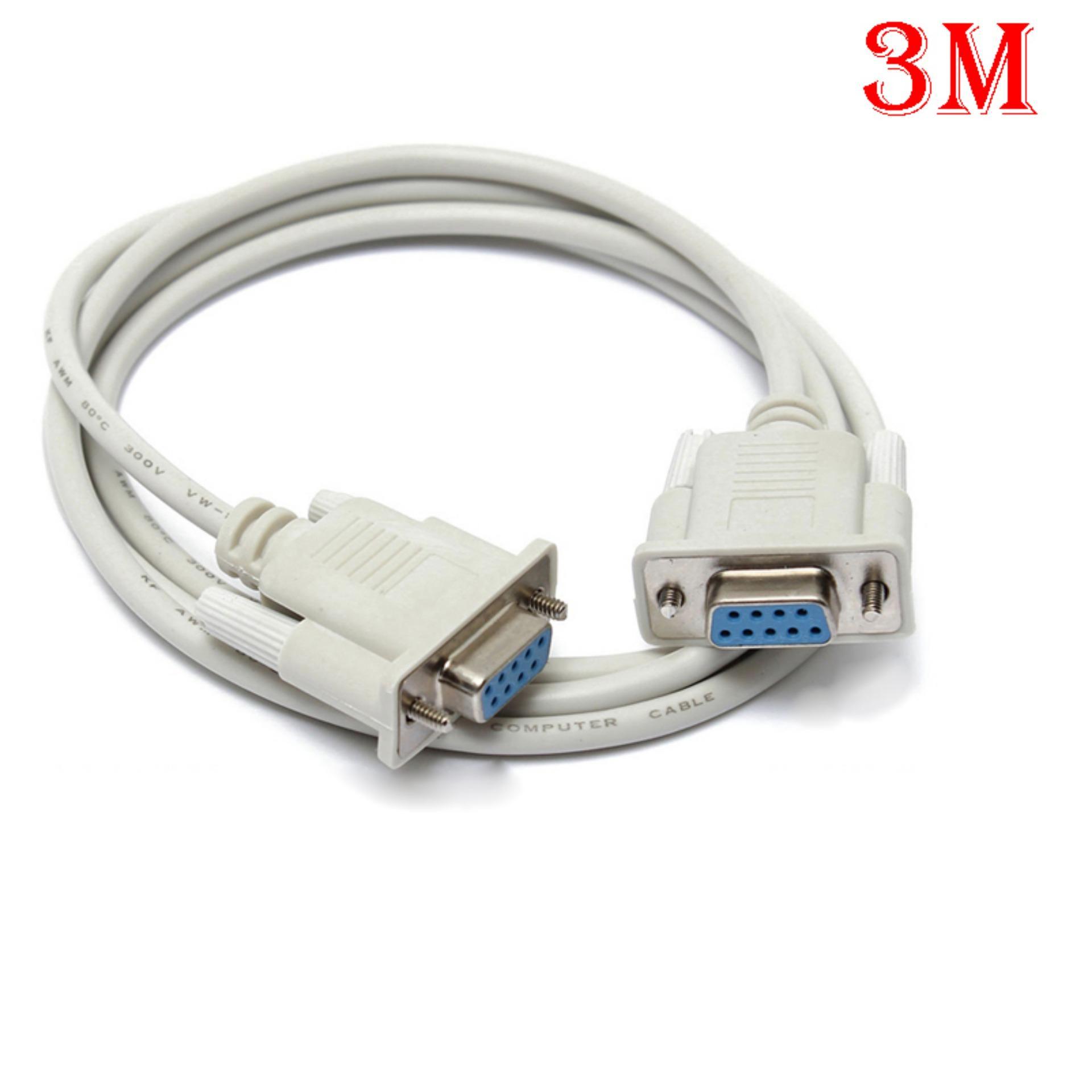 Dây cáp RS232 ( DB9) cáp  com 9 chân female/female cable D-SUB 9 pin dài 3M F/F