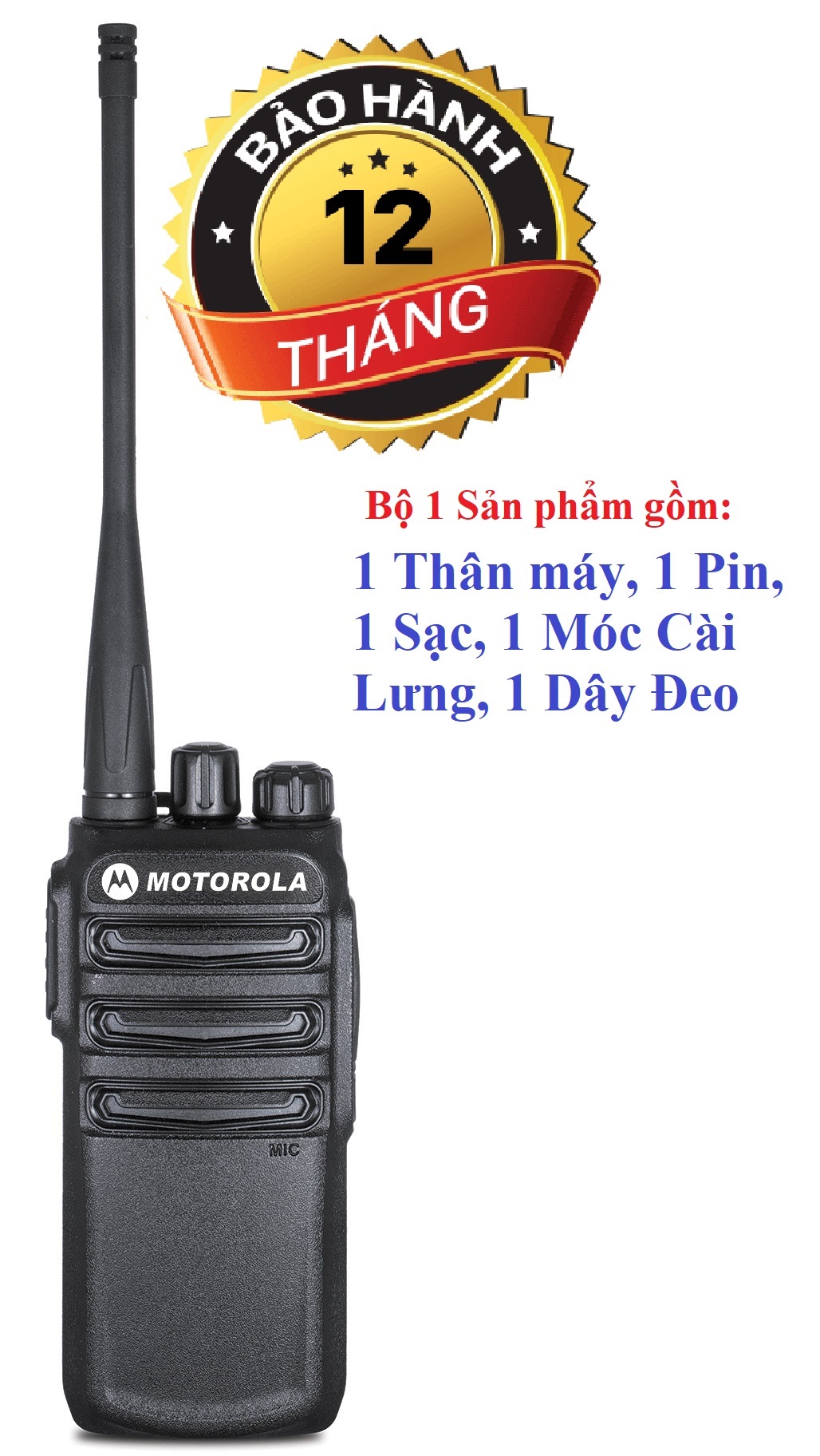 Bộ 1 Bộ đàm Motorola CP838/CP-838 (Siêu bền, Loa chống từ tính, Pin dung lượng lớn, cự ly liên lạc xa)