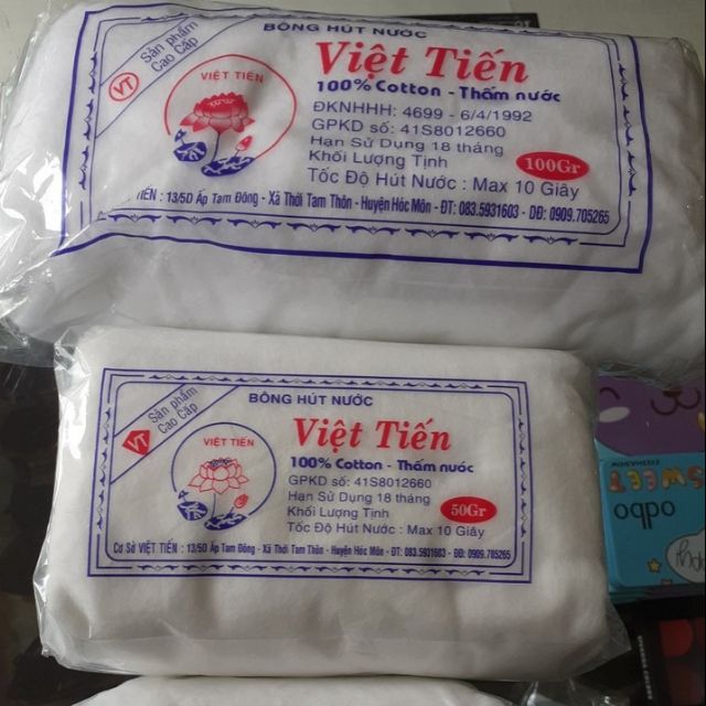 Bông gòn thấm hút nước