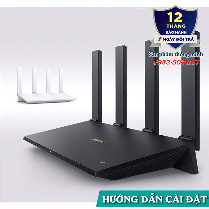 Bộ phát Wifi Router Huawei AX6 băng tần kép - Wifi 6 + 7200Mbps - hỗ trợ Mesh - kết nối 248 thiết bị