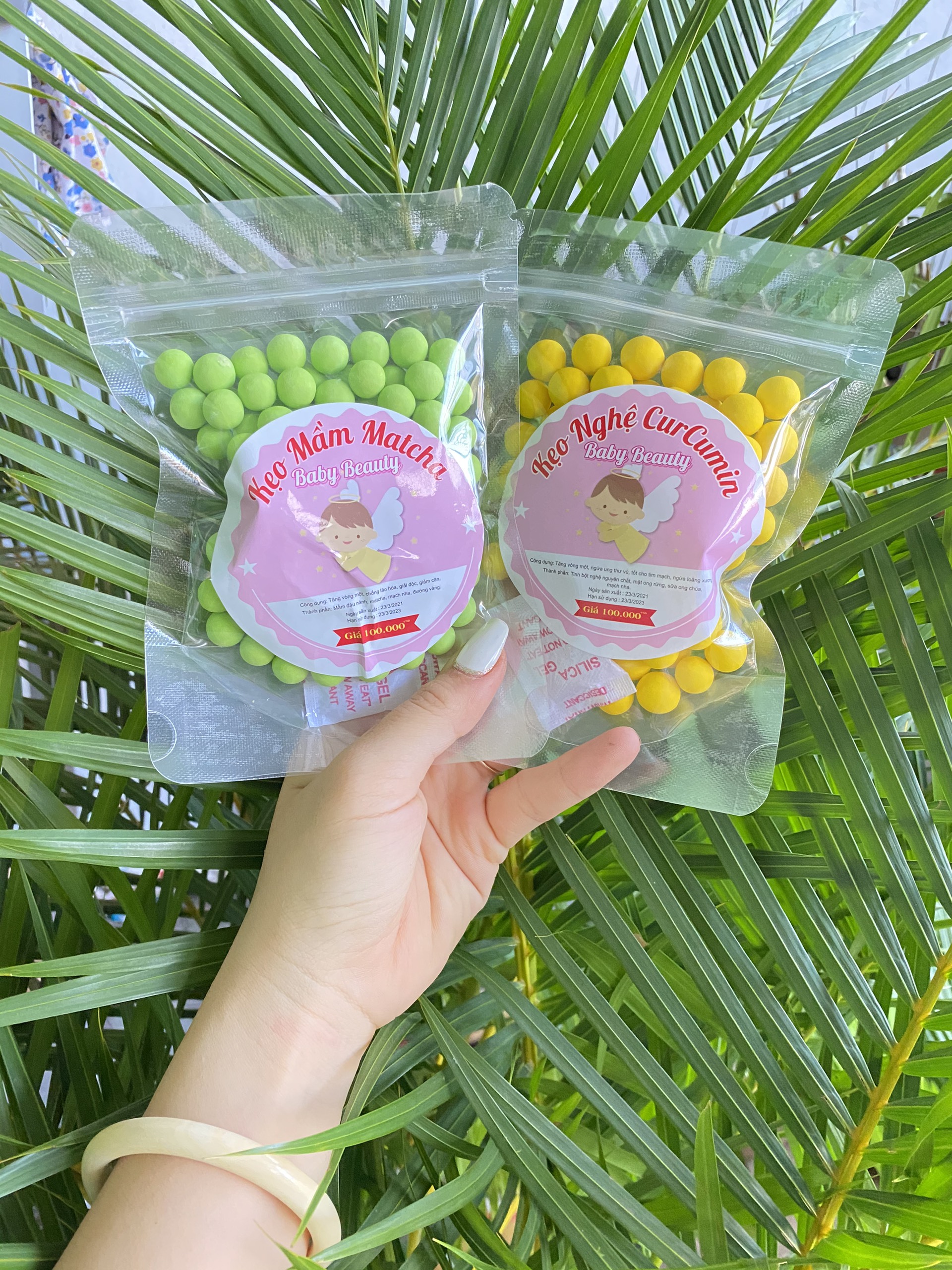 1 Bịch Viên kẹo mầm hồng sâm Matcha