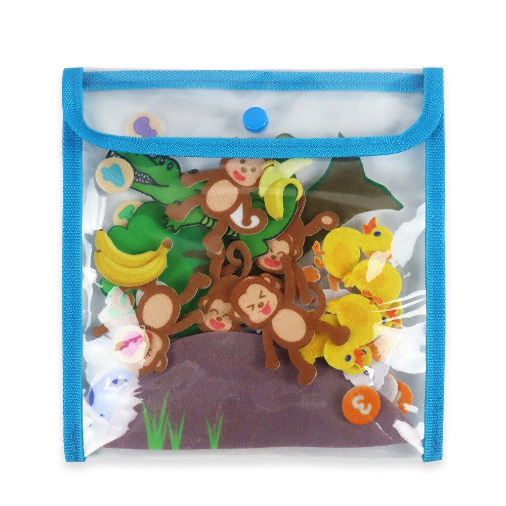 Montessori Felt Animal Puzzle Toys Preschool Teaching Aid DIY Paste Handmade Games Number Learning Educational Toys For Children