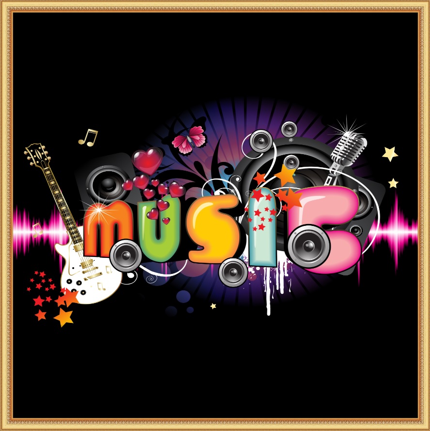Tranh dán tường vtc music ud0643k kim sa