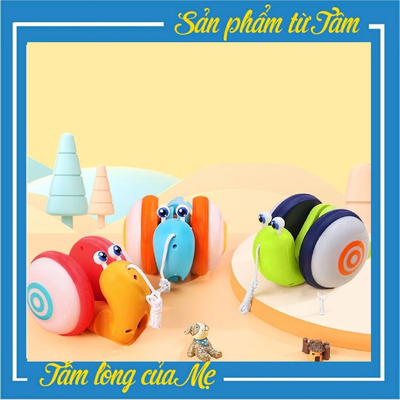 Đồ chơi ốc sên ngộ ngĩnh có dây kéo có nhạc và có đèn cho bé yêu vận động