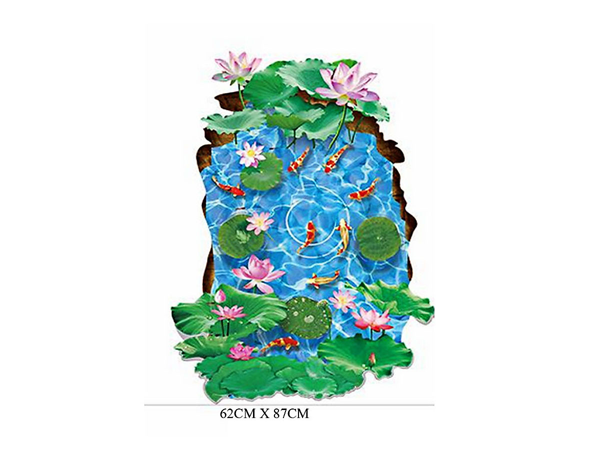 [HCM]DECAL DÁN TƯỜNG HỒ CÁ 3D SỐ 3