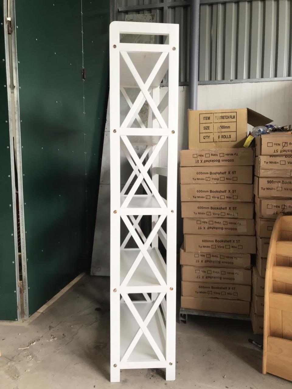 Kệ sách 5 tầng 65cm màu trắng