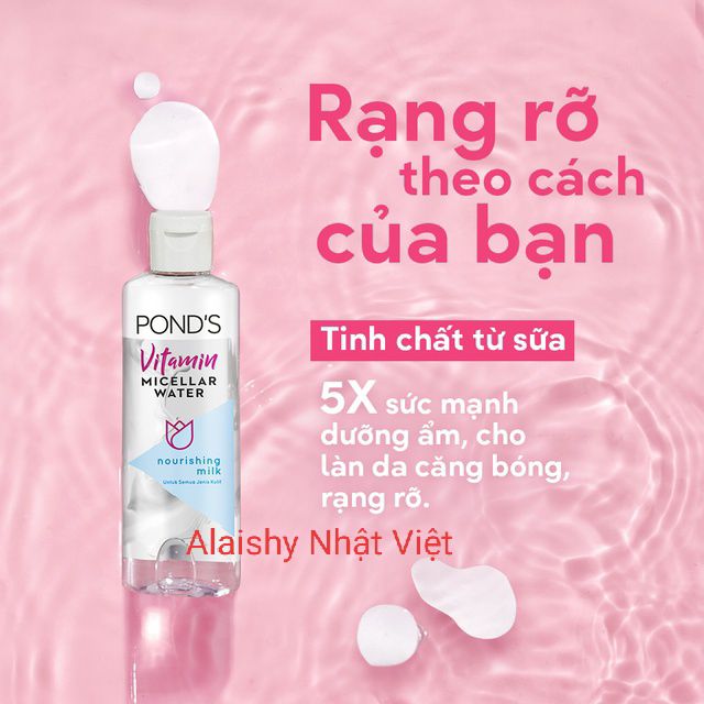 Nước tẩy trang pond vitamin & tinh chất sữa 100ml