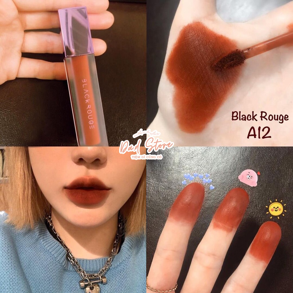 Son Kem Lì A12-Nâu Đỏ Black Rouge Air Fit Velvet Tint