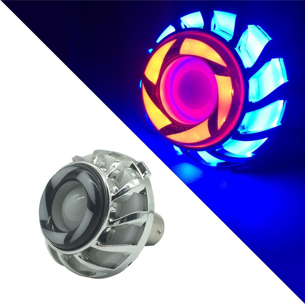 GORGE Mới Phụ kiện xe máy Đèn hậu Cảnh báo nhấp nháy Đèn mắt thiên thần Đèn phanh xe máy Đèn pha xe máy Đèn nháy đuôi xe máy