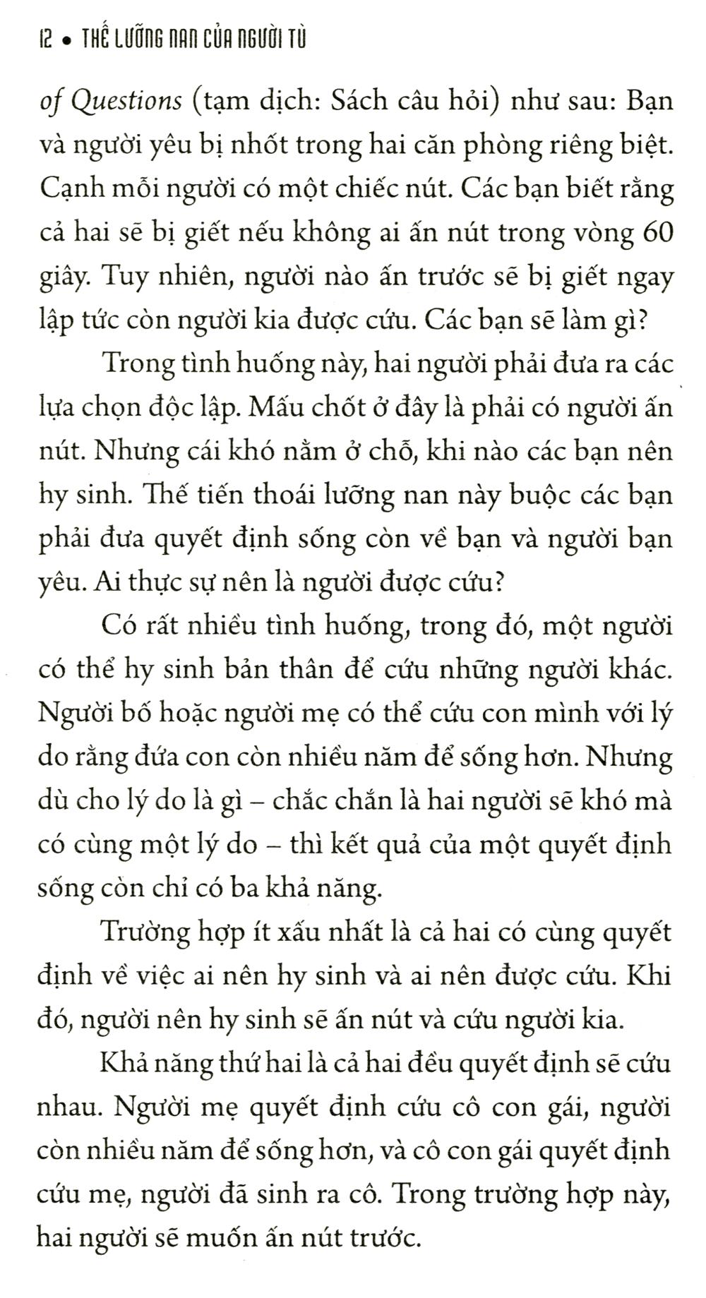Thế lưỡng nan của người tù