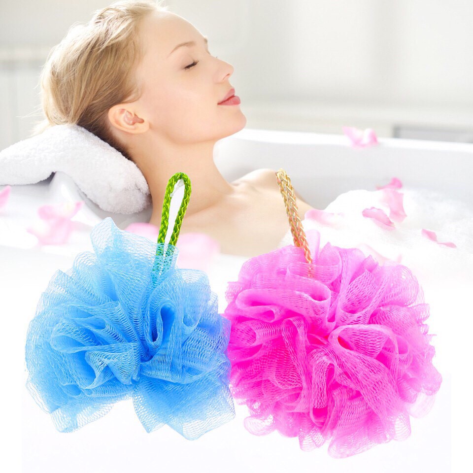 Bông tắm tạo bọt dạng lưới siêu mềm 2 lớp ROSE