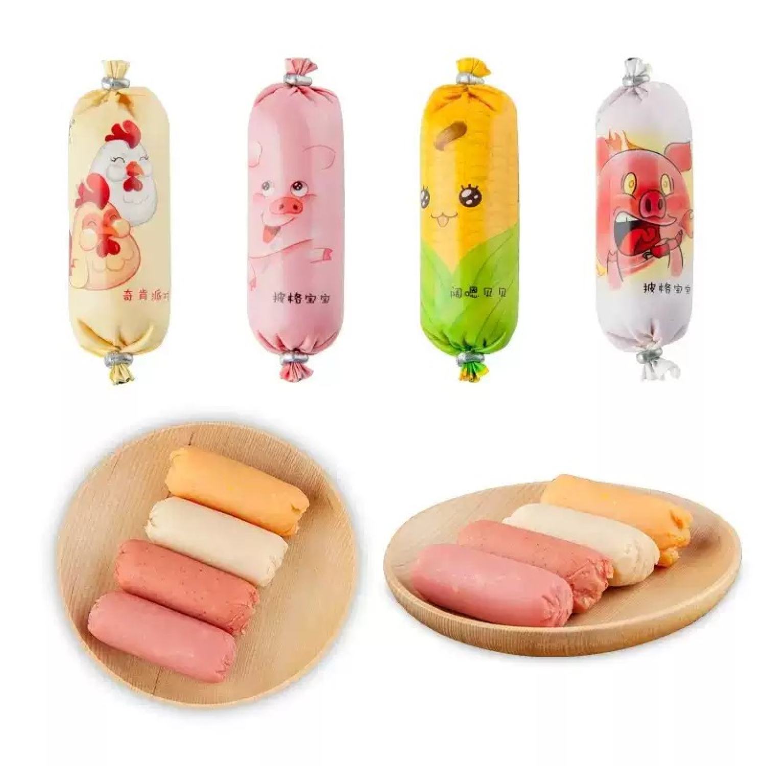Xúc xích cute vị heo/ heo cay/ngô/gà