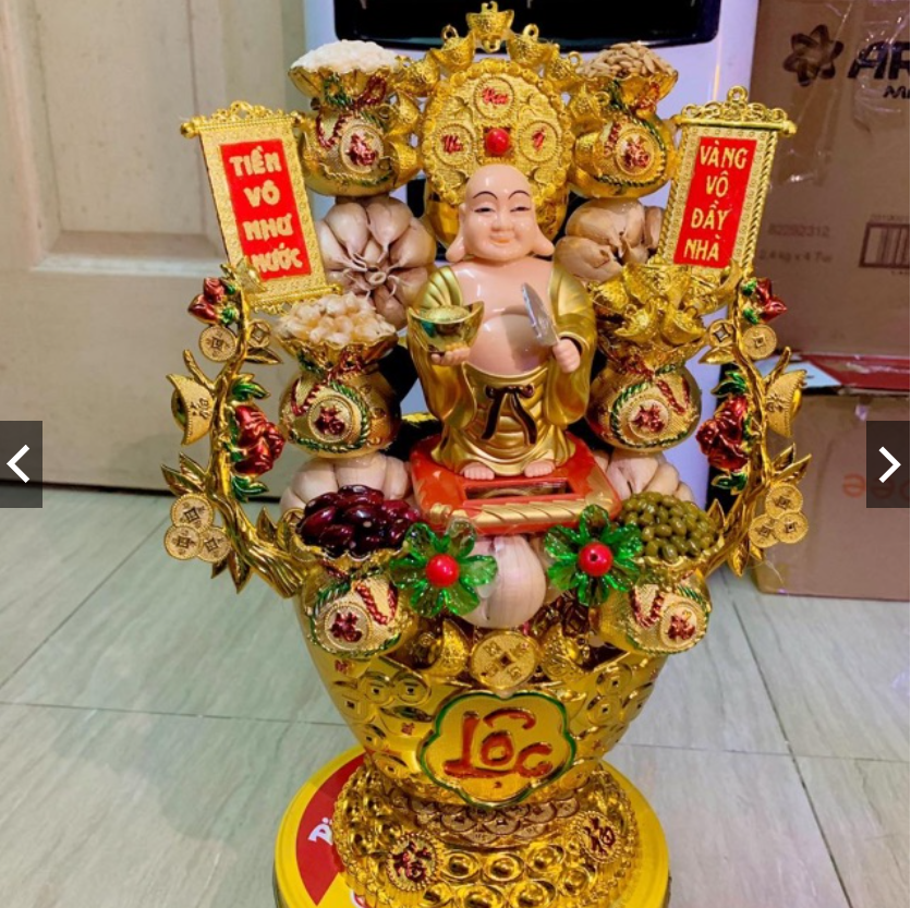 Tháp túi vàng ngũ đậu- di lạc chiêu tài lộc