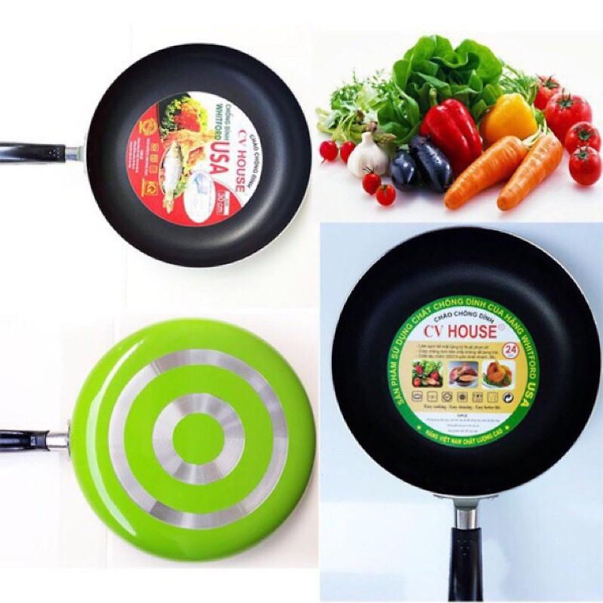 Chảo chống dính CVHouse đủ size 18cm-32cm