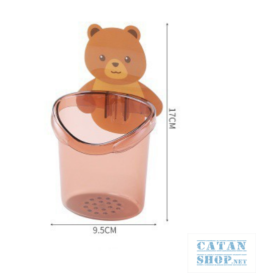 Cup container Cup toothbrush toothpaste wall stickers bear shape cute, cup wall stickers home bathroom cute bear gd442-lygau