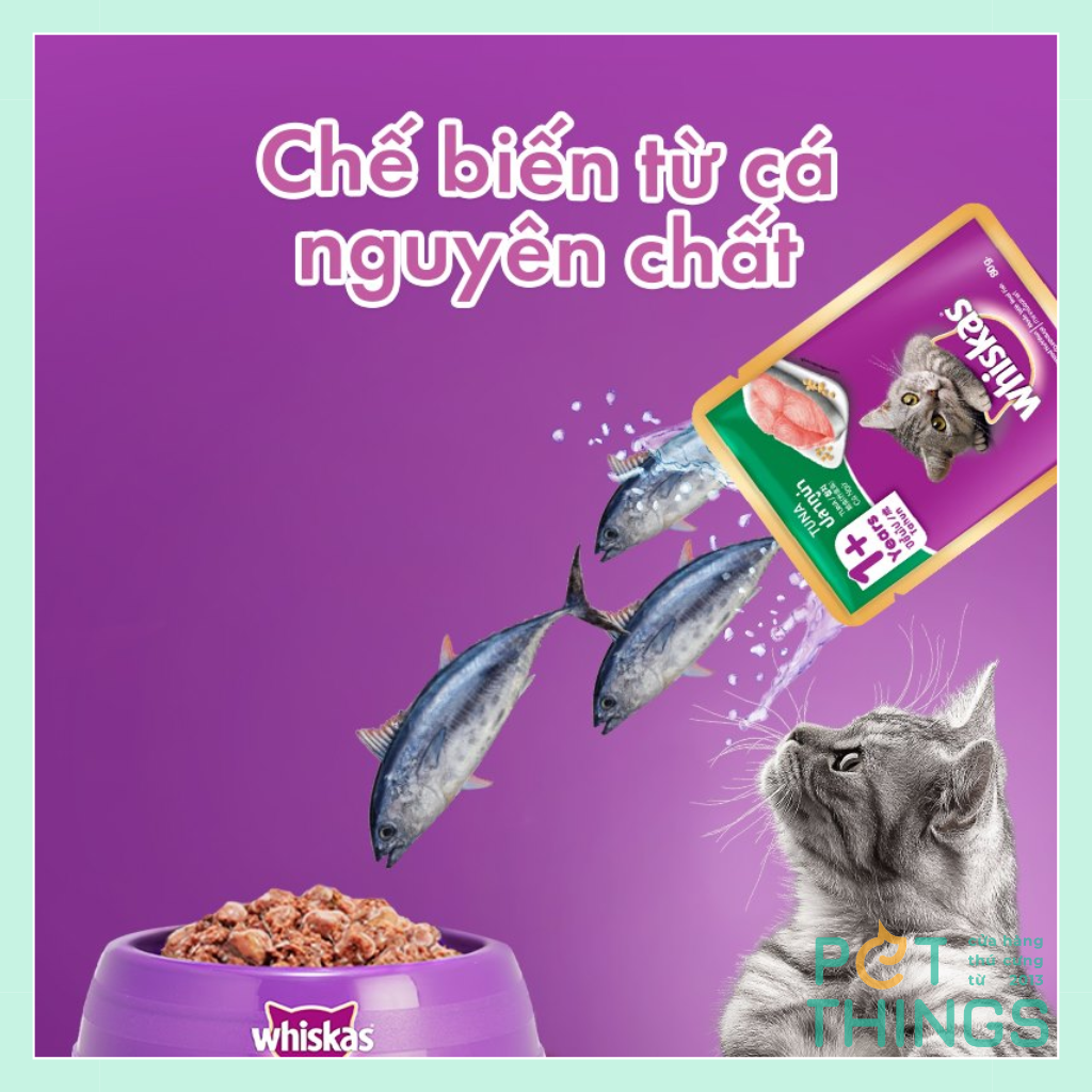 Pate Cho Mèo Whiskas Thái Lan 80g