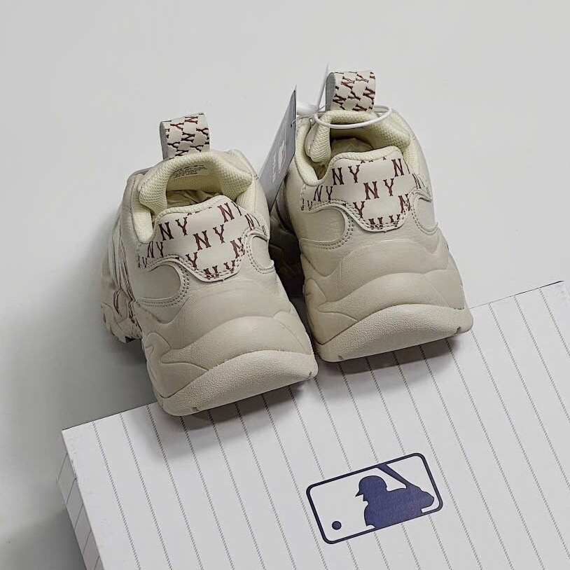 [TẶNG HỘP+ BILL+TẤT] Giày thể thao nam nữ MLB monogram NY nâu hàng cao cấp size 36-43