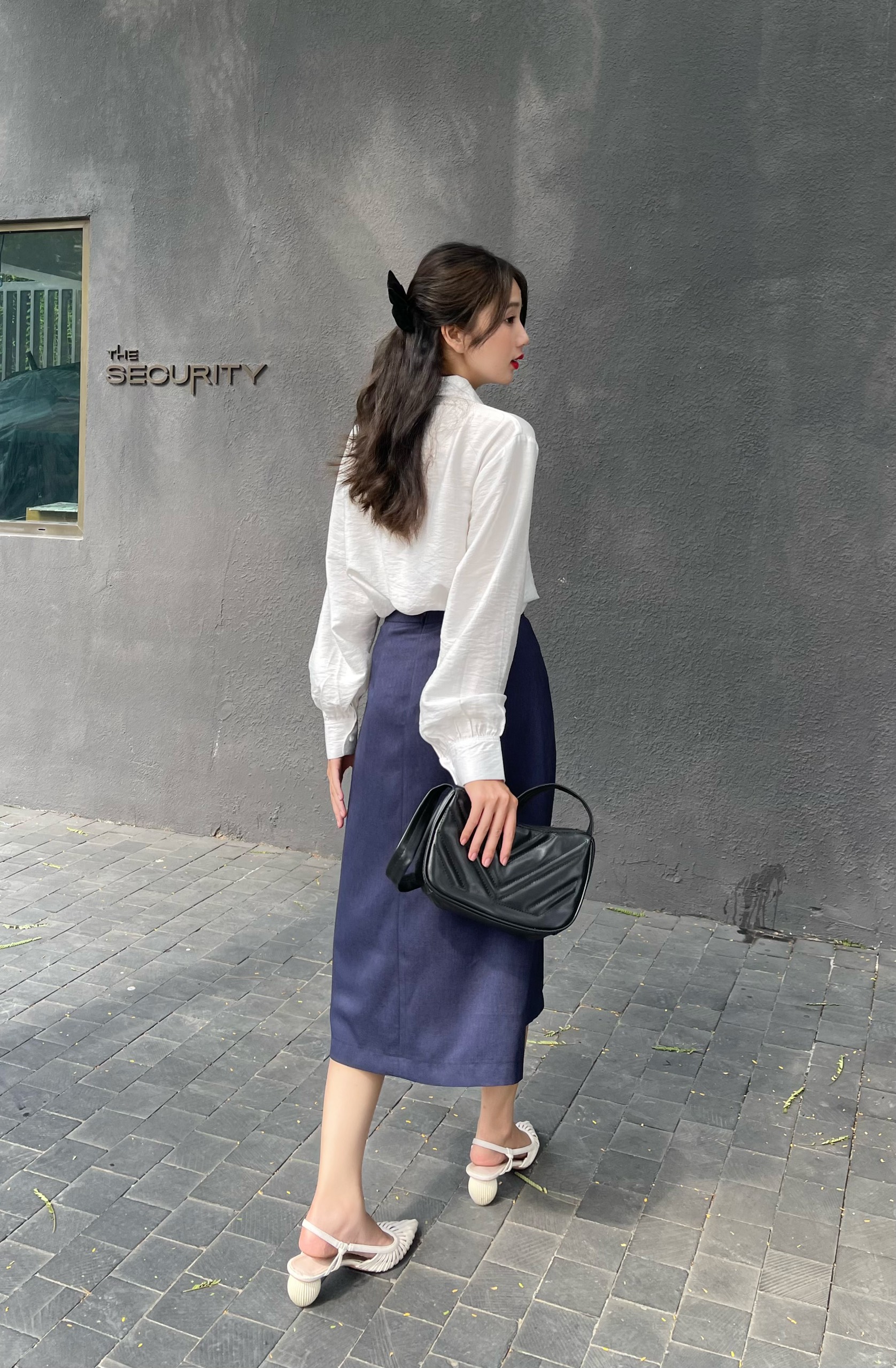 Chân Váy Đính Nút Dài - Xanh Đen [CV016 - Senbe Clothing]