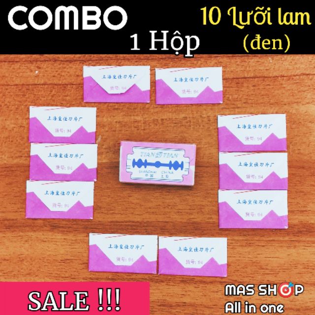 1 hộp 10 lưỡi lam đen