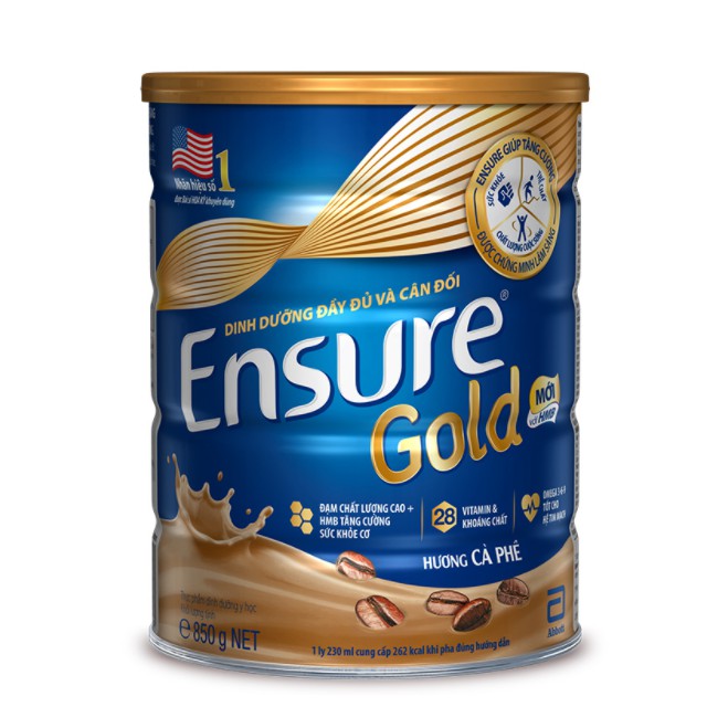 Sữa bột Ensure Gold hương Cà phê 850g