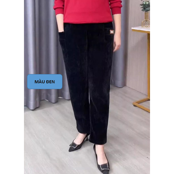 Quần baggy bigsize chất nhung tăm , quần nhung tăm bigsize thu đông dày dặn phù hợp mọi lứa tuổi