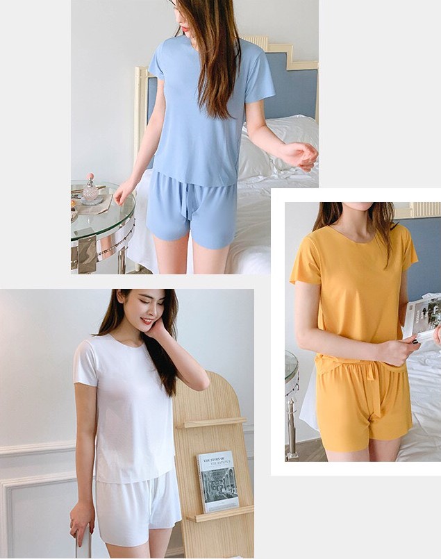[HCM]Sét bộ mặc nhà cột nơ eo sang chảnh dể thương[Giá gốc tận xưởng]