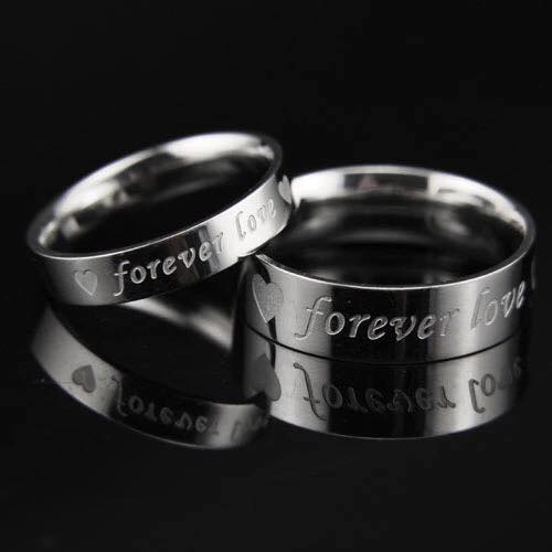 Nhẫn cặp inox cao cấp forever love NC137