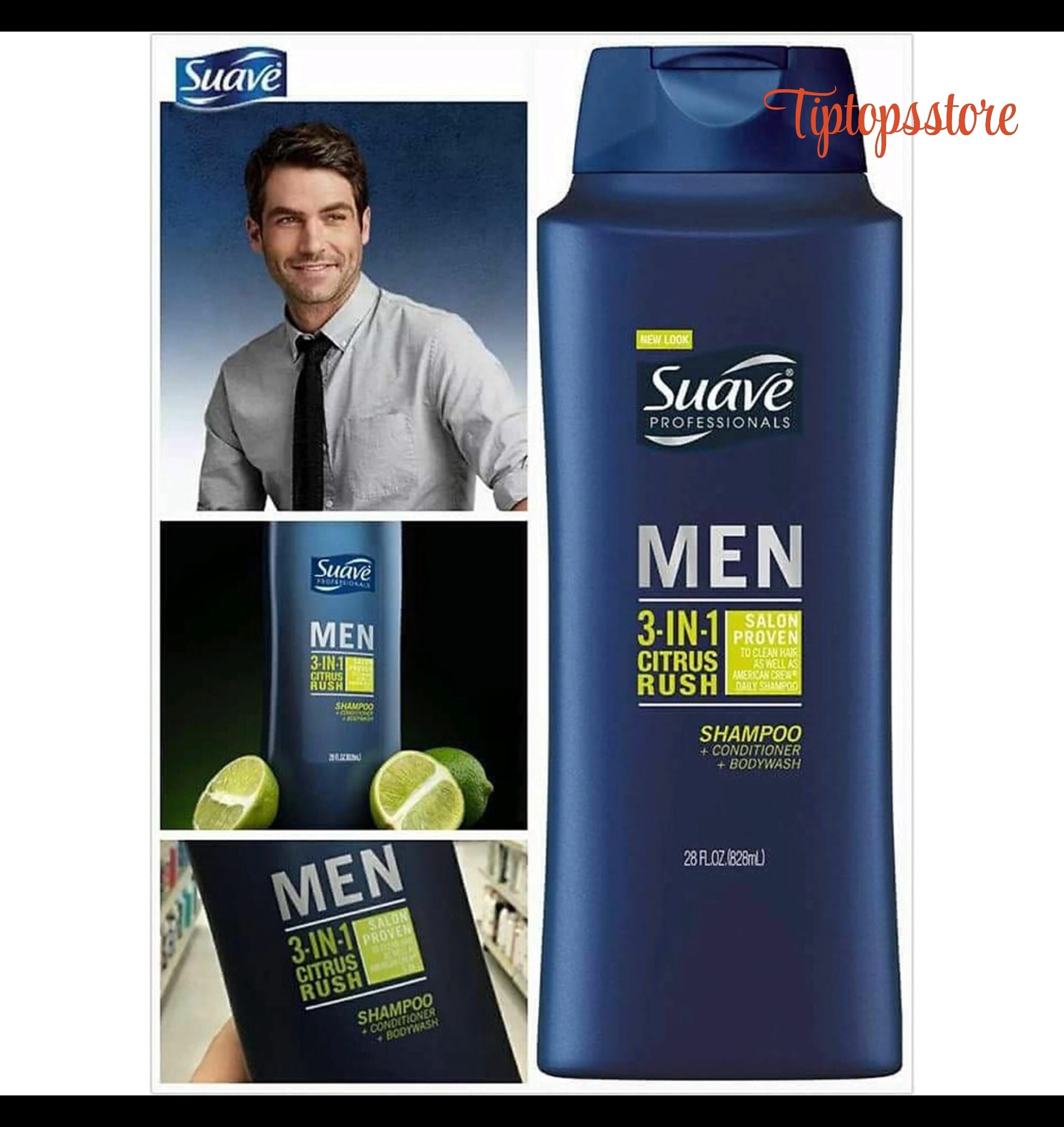 SỮA TẮM GỘI XẢ SUAVE MEN 3IN1 MỸ (chai 828ml)