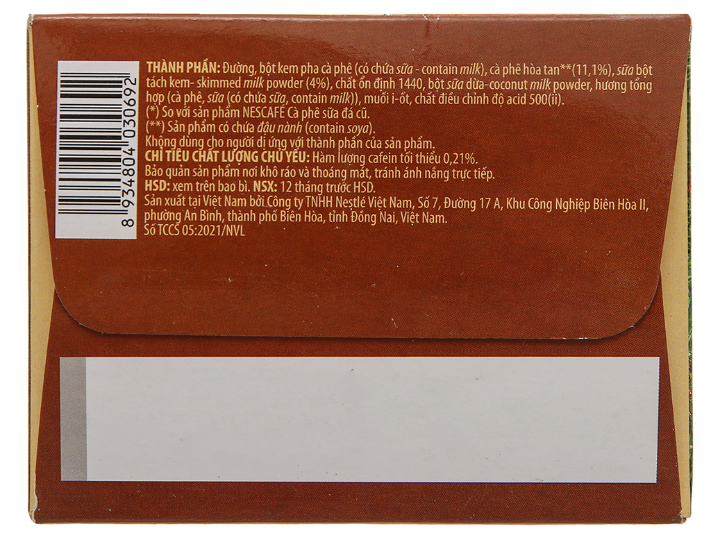 Cà phê sữa đá NesCafé nhân đôi sánh quyện 240g (10 gói x 24g)
