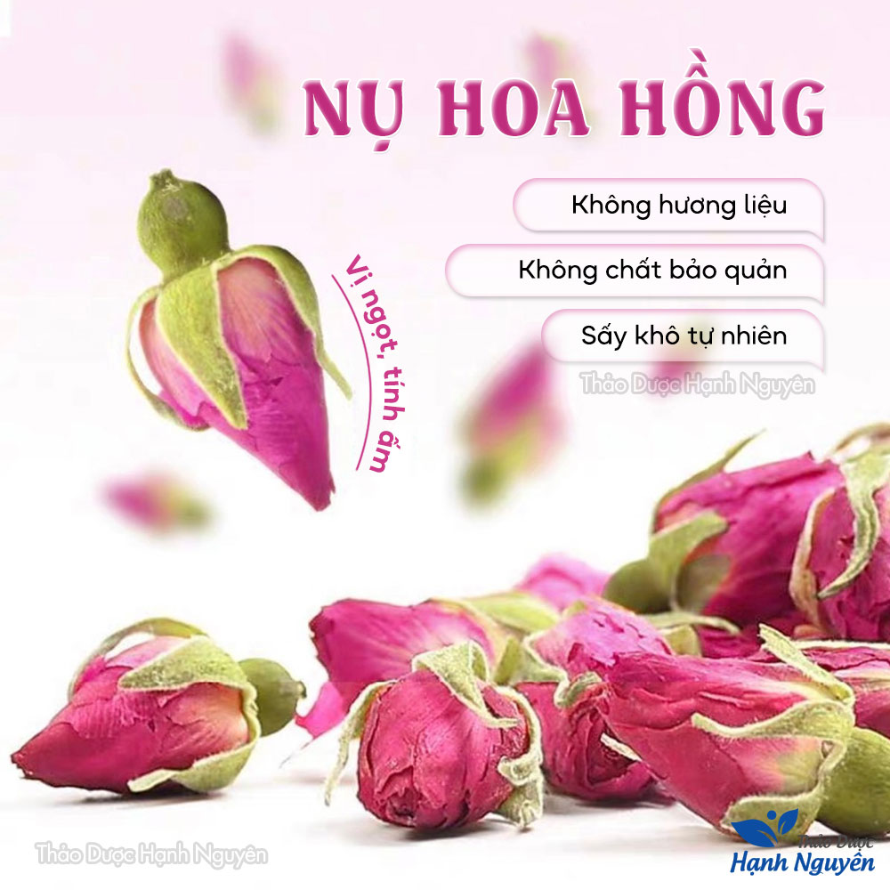 Hoa hồng khô 100g, trà hoa hồng đà lạt sấy lạnh, đẹp da, chống lão hóa, điều hòa nội tiết