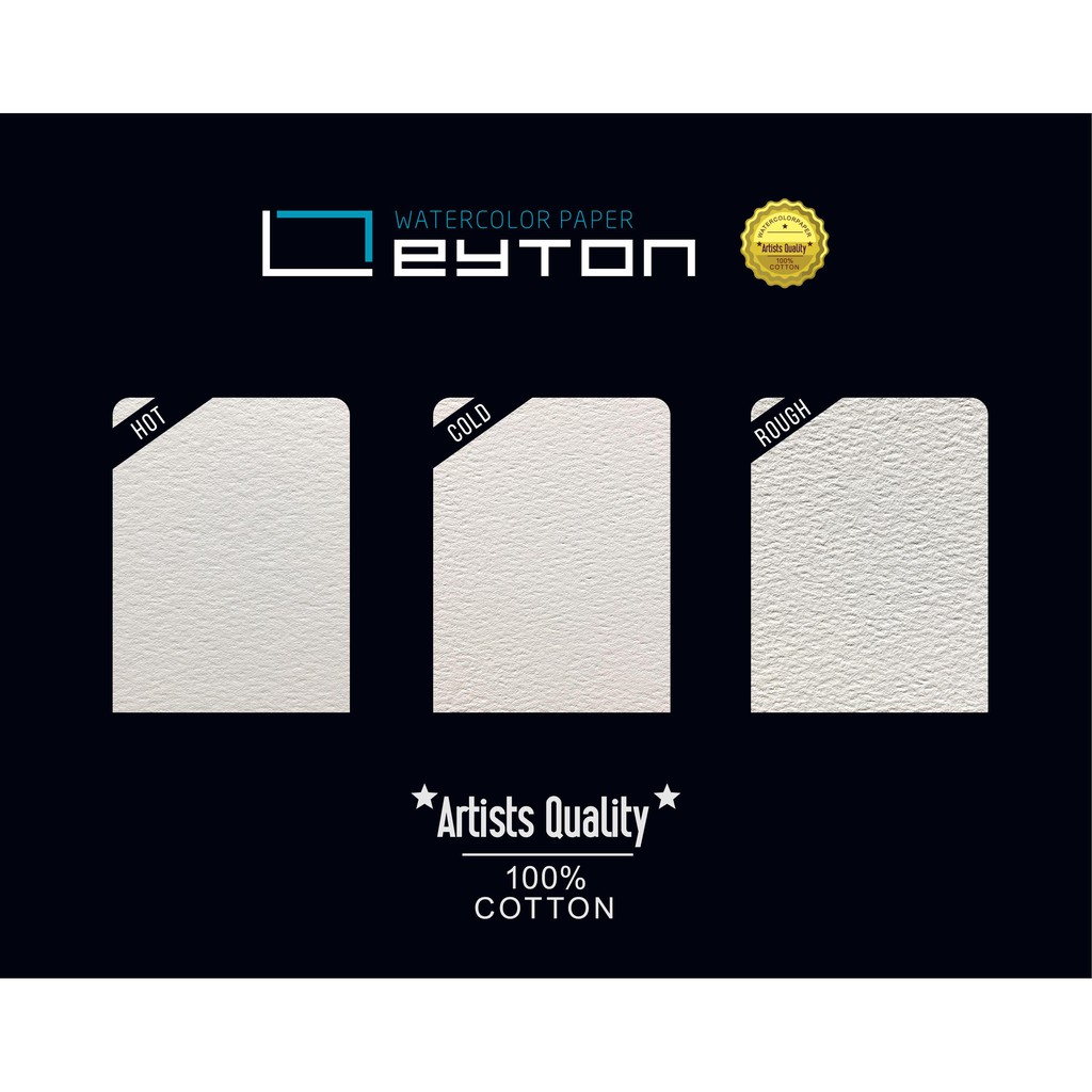 Sổ vẽ màu nước Leyton, Giấy vẽ màu nước Leyton Hot/Rough/Cold-Dụng cụ vẽ Tâm Tâm