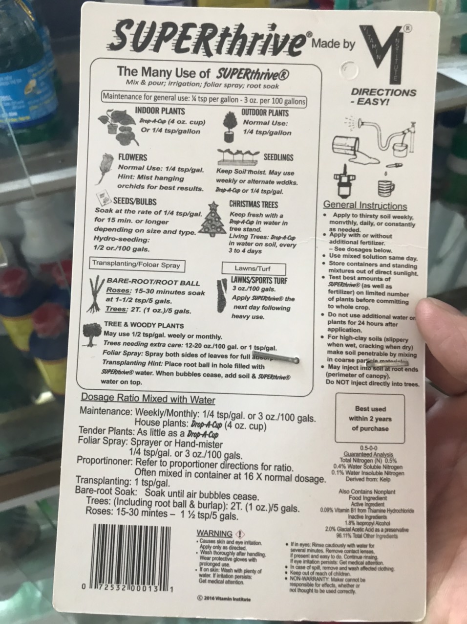 Phân bón kích thích sinh trưởng hoa Lan Superthrive 60ml