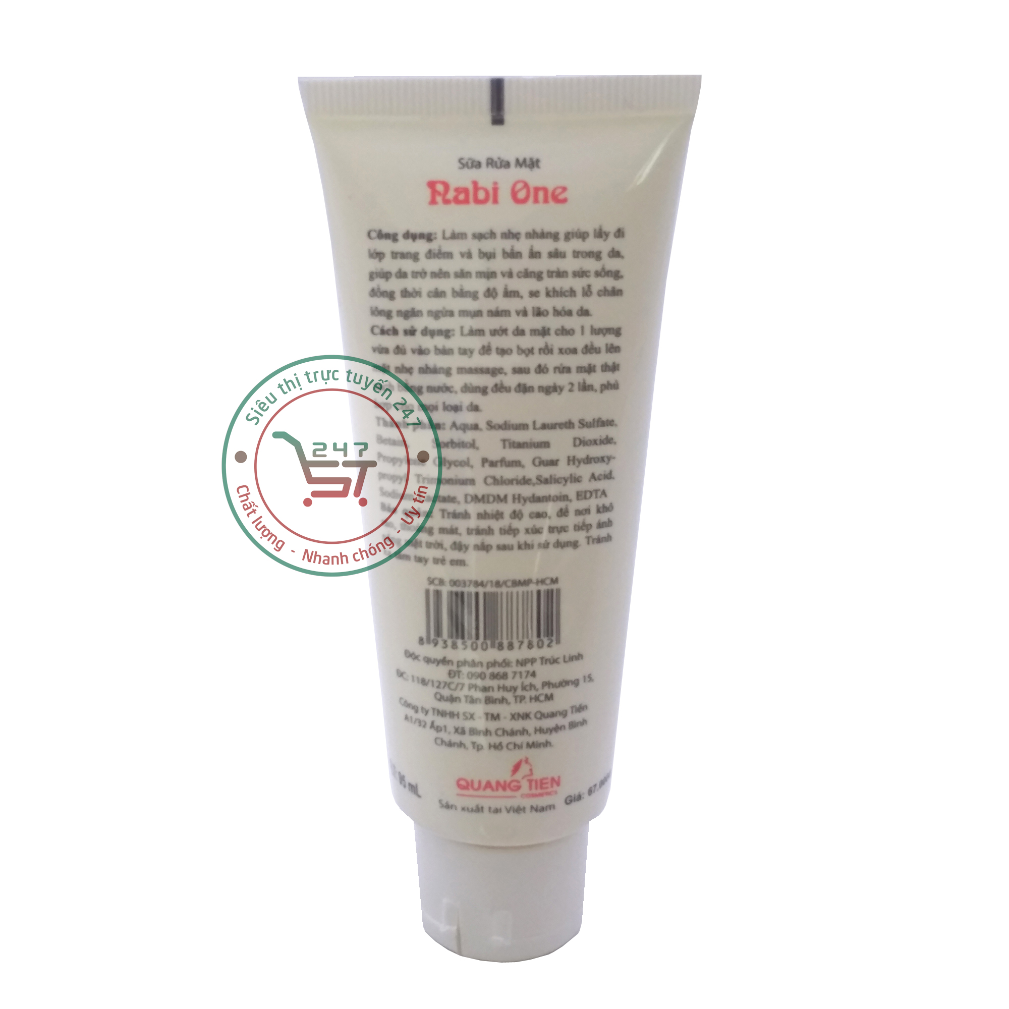 Sữa rửa mặt Dâu Tây - Sữa Ong Chúa Nabi One 95ml (Trắng)Siêu thị trực tuyến 247
