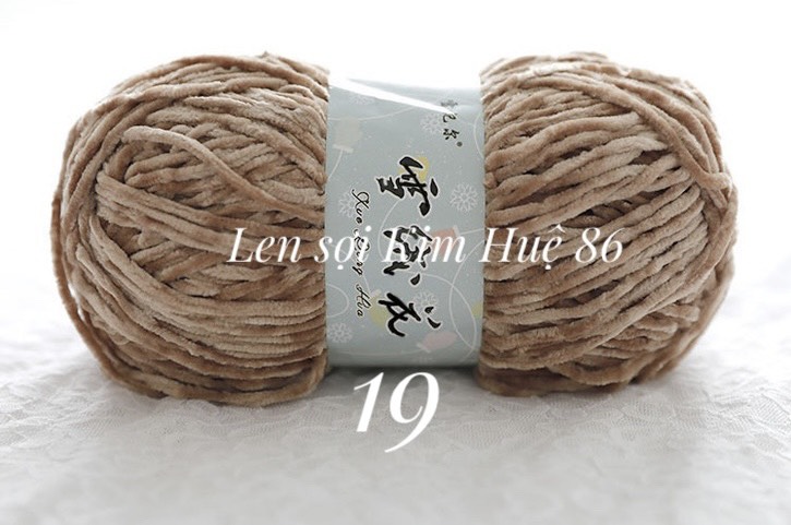 Len nhung 3mm siêu mềm mịn cuộn 100g