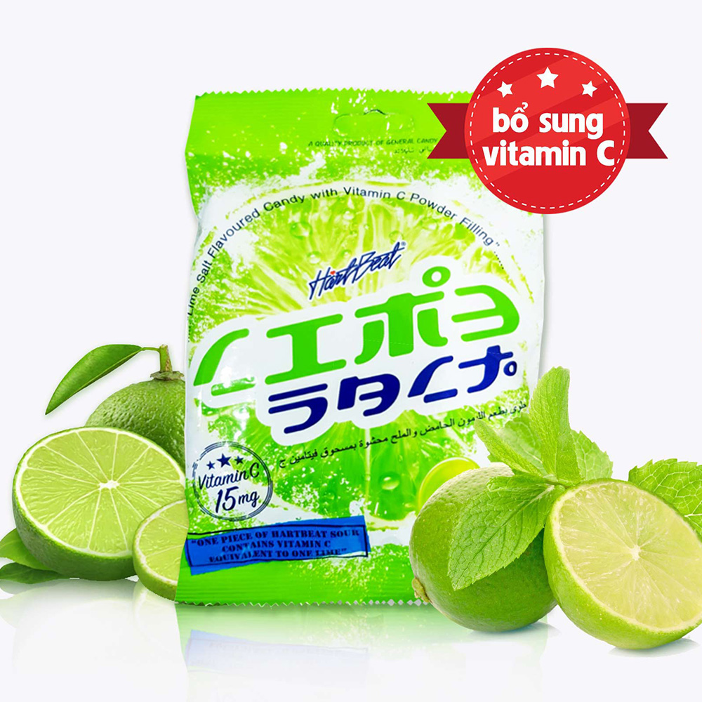 (Date: 24 tháng) [ SIÊU NGON LUÔN CHÁY HÀNG] 01 bịch Kẹo Chanh Muối Thái Lan 120g Hartbeat Bổ Sung Vitamin C.BÁCH HÓA UY TÍN