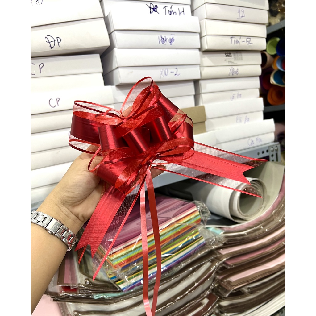 NƠ RÚT 5CM KIM SA- XẤP 10 CÁI