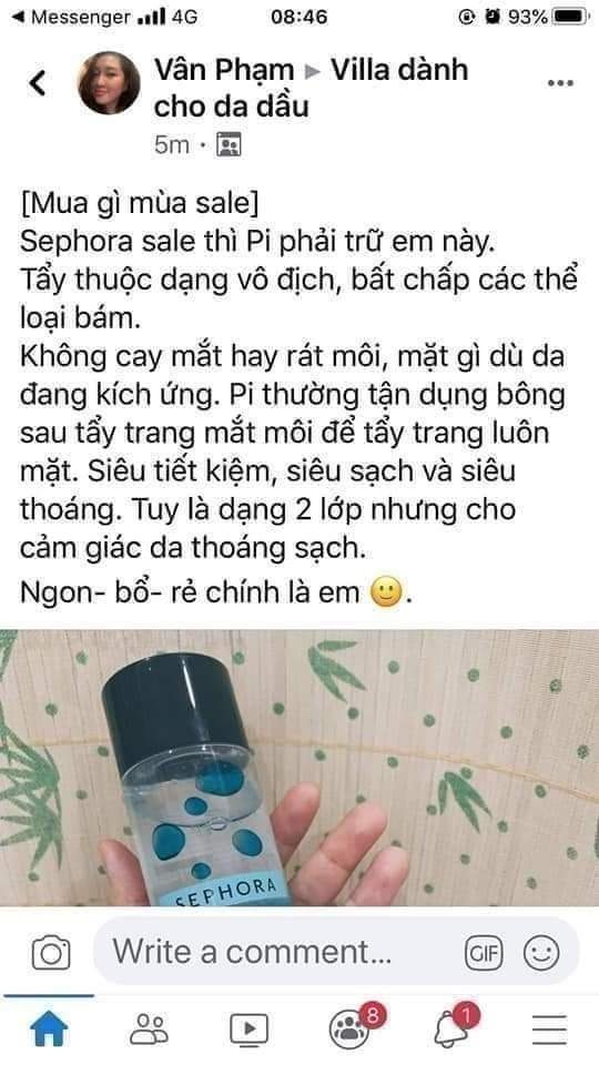 [HCM][BILL US] TẨY TRANG MẮT MÔI SEPHORA WATERPROOF EYE MAKEUP REMOVER 200ml