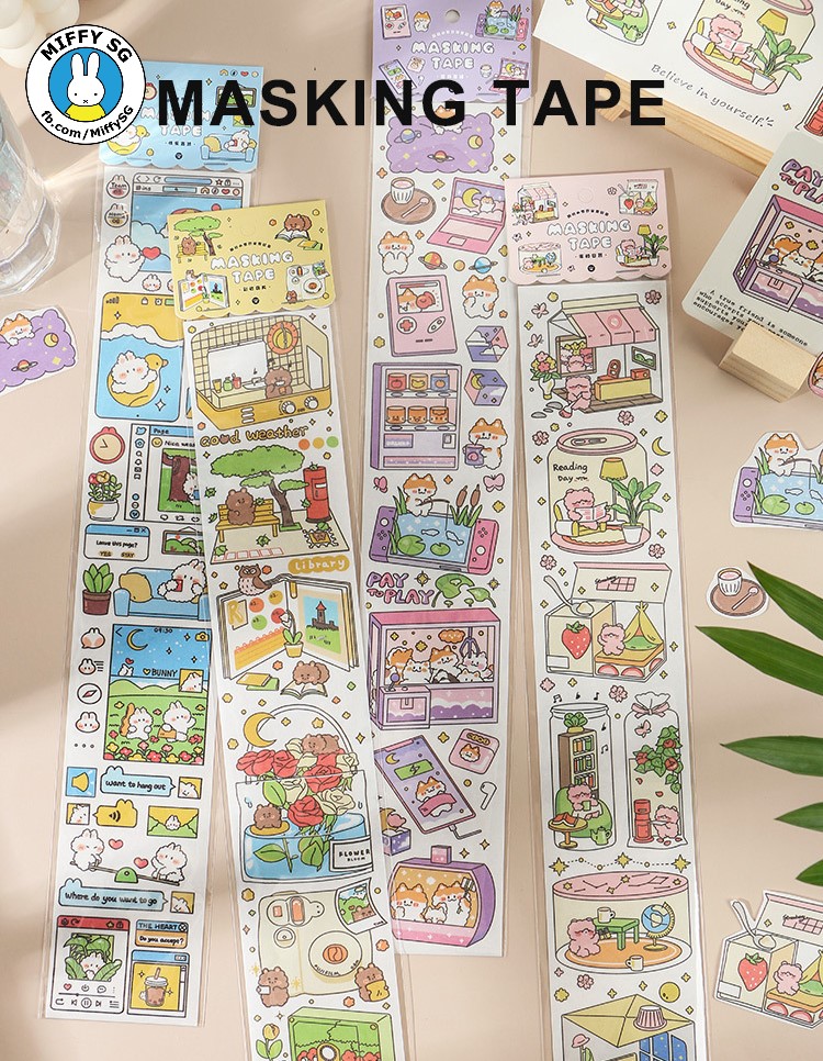 [HCM][INFEEL.ME] Set washi sticker dạng dài MY LITTLE WORLD