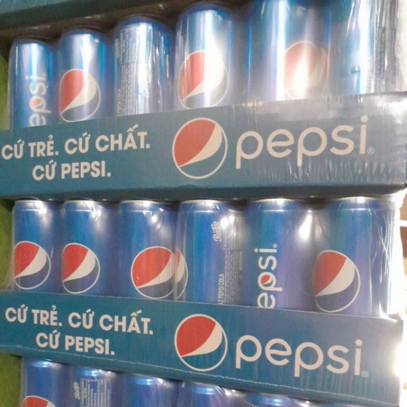 Hỏa Tốc - Thùng 24 Lon Pepsi Có Gas Lon 320 Ml