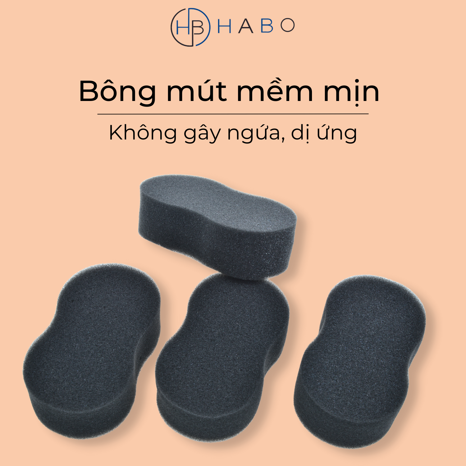 Bông phủi tóc, mút phủi tóc mềm mịn, chất xốp dai