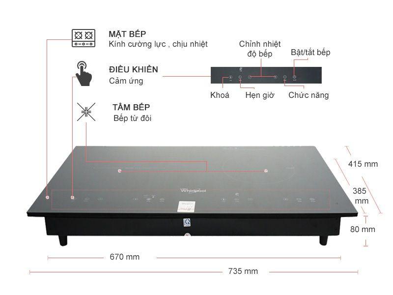 BẾP ĐIỆN ĐÔI WHIRLPOOL ACH752/BLV